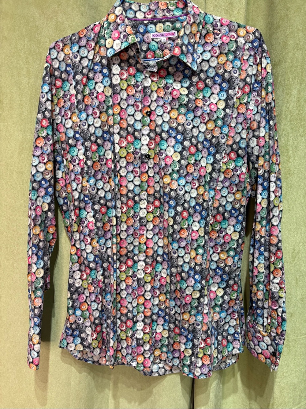 Coton Doux.  Multicolor Printed Roll-Top Button-Down Shirt - Men's Casual